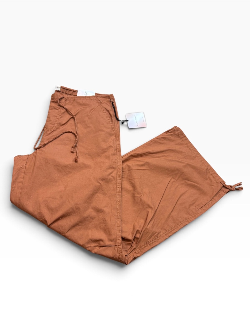 Brand new with Tags Happily Grey The Parachute Pants Size Small Dark Orange